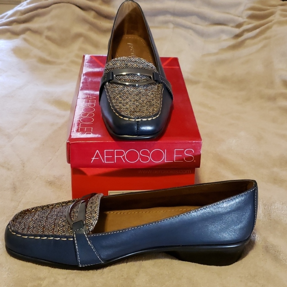 New Navy blue slip on shoes 10M